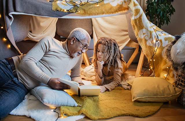 grandfather and granddaughter
